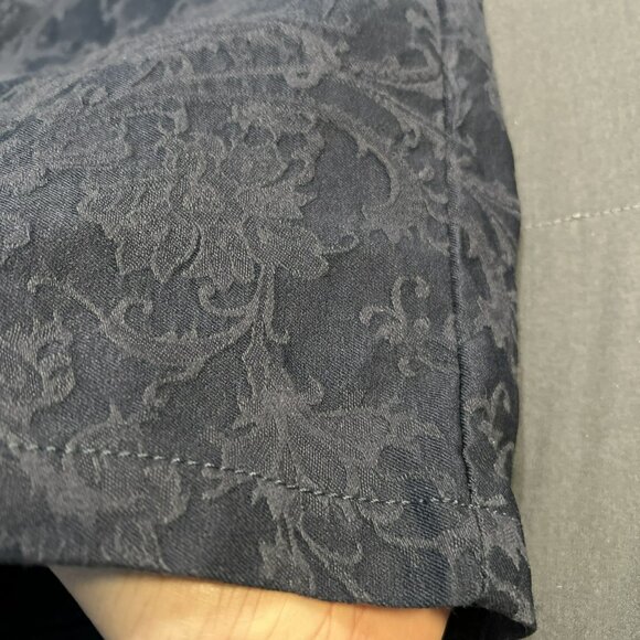 Simply Vera Vera Wang Dark Blue Floral Patterned Women's Shorts - Picture 2 of 6